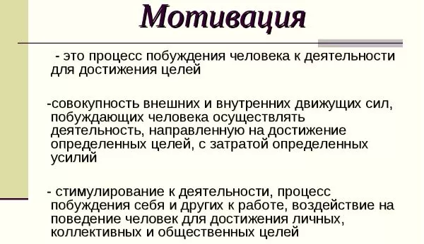 Мотивация – что это такое: основные характеристики и виды