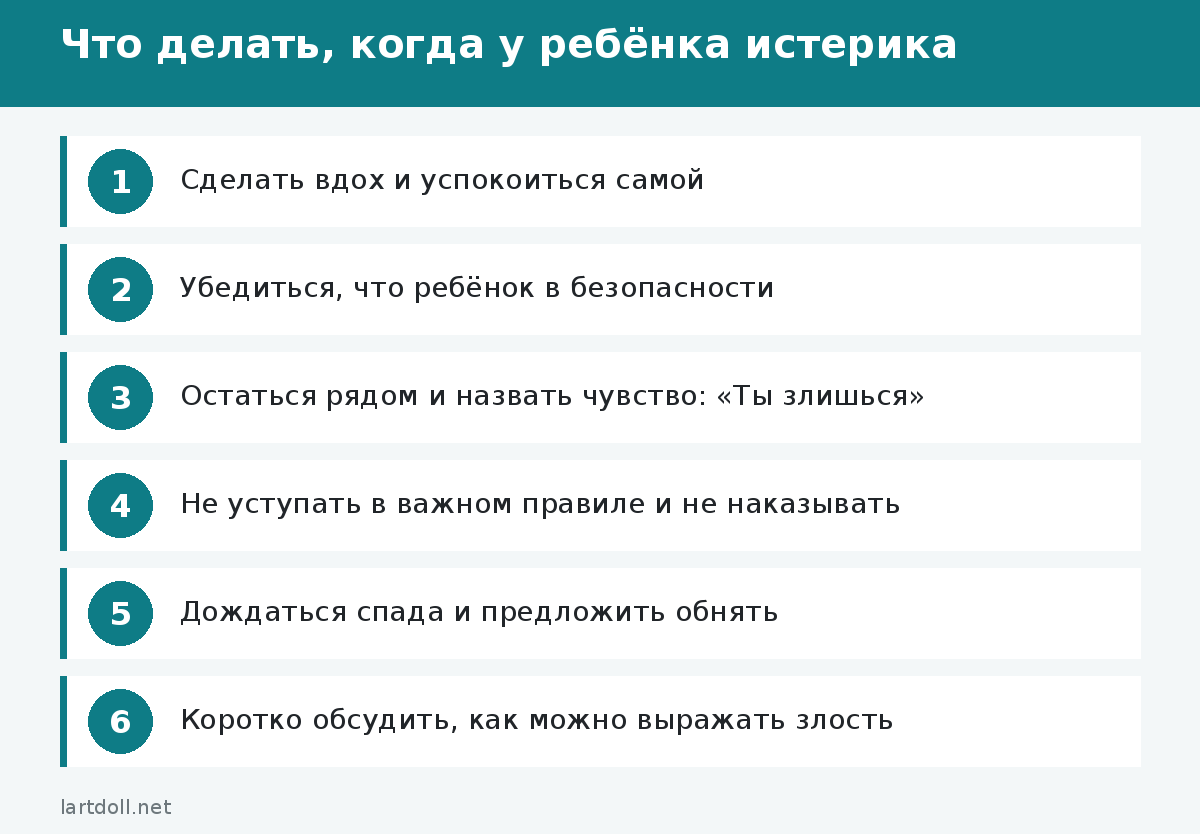 Что делать, когда у ребёнка истерика